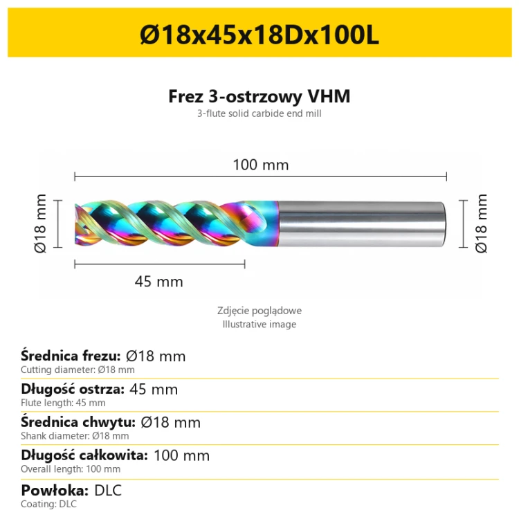 Ø18x45x18Dx100L