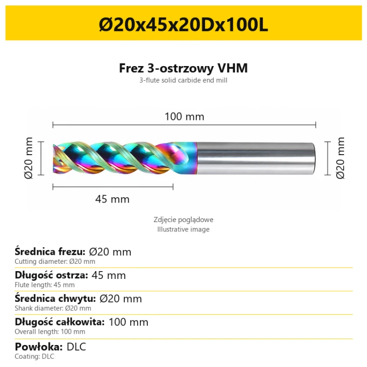 Ø20x45x20Dx100L