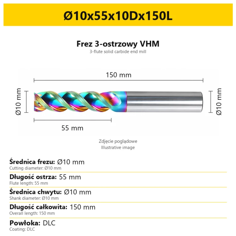 Ø10x55x10Dx150L