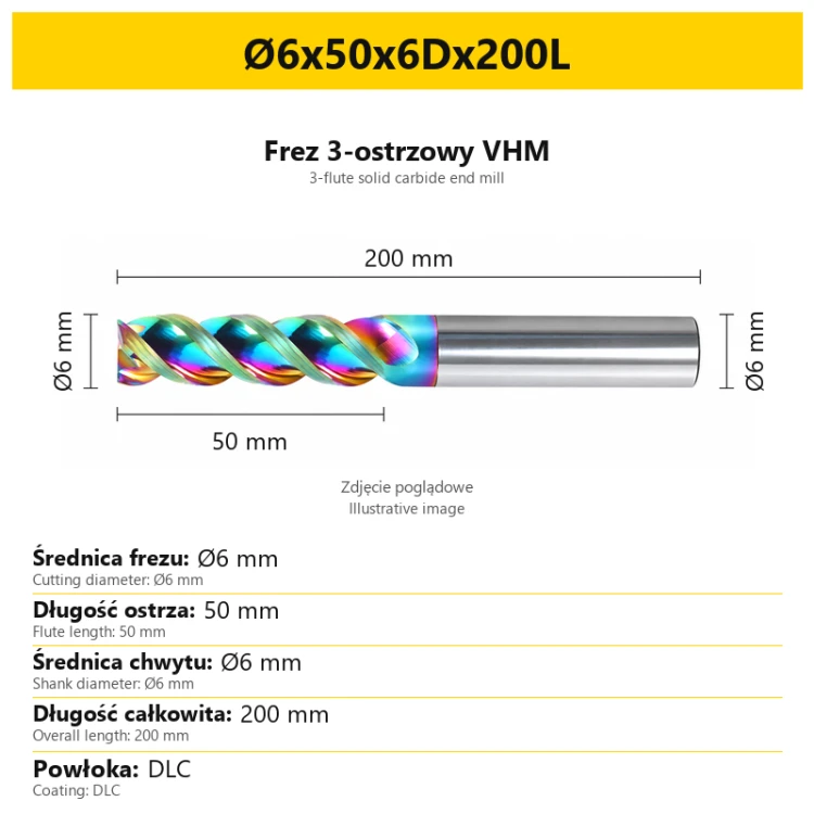 Ø6x50x6Dx200L