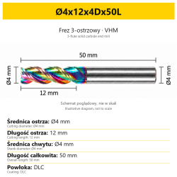 TriMill DLC AL — Ø4x12x4Dx50L