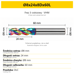 TriMill DLC AL — Ø8x24x8Dx60L