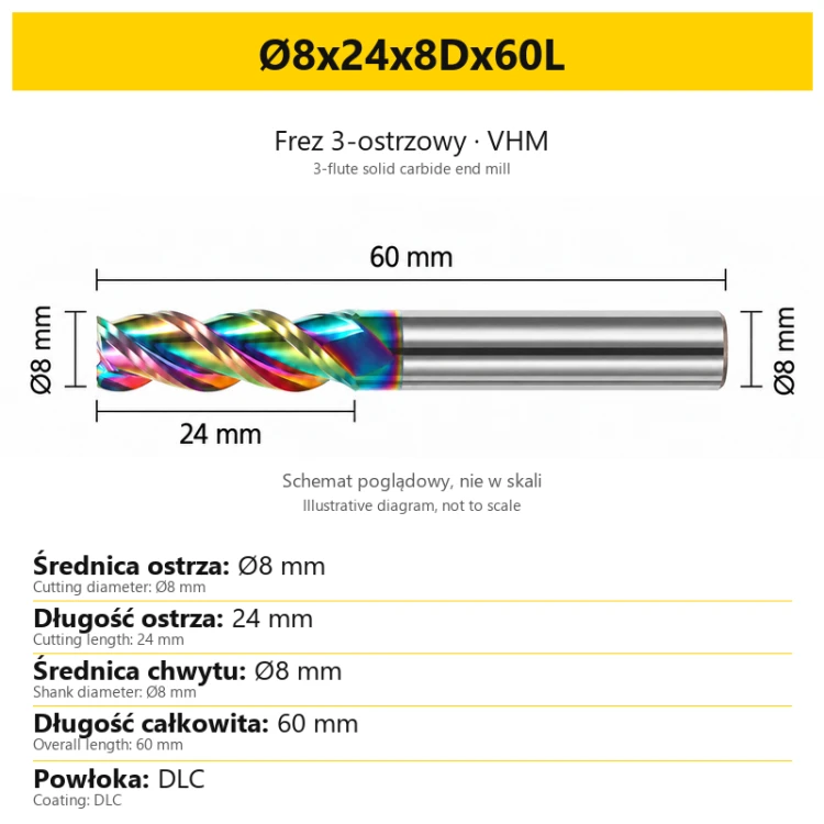 TriMill DLC AL — Ø8x24x8Dx60L