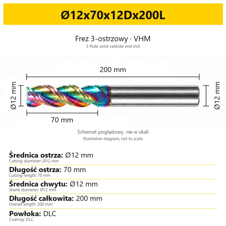 TriMill DLC AL — Ø12x70x12Dx200L