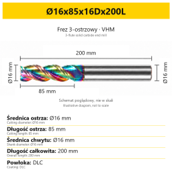 TriMill DLC AL — Ø16x85x16Dx200L