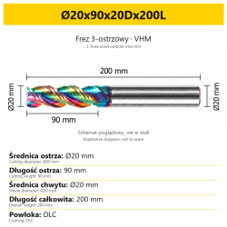 TriMill DLC AL — Ø20x90x20Dx200L
