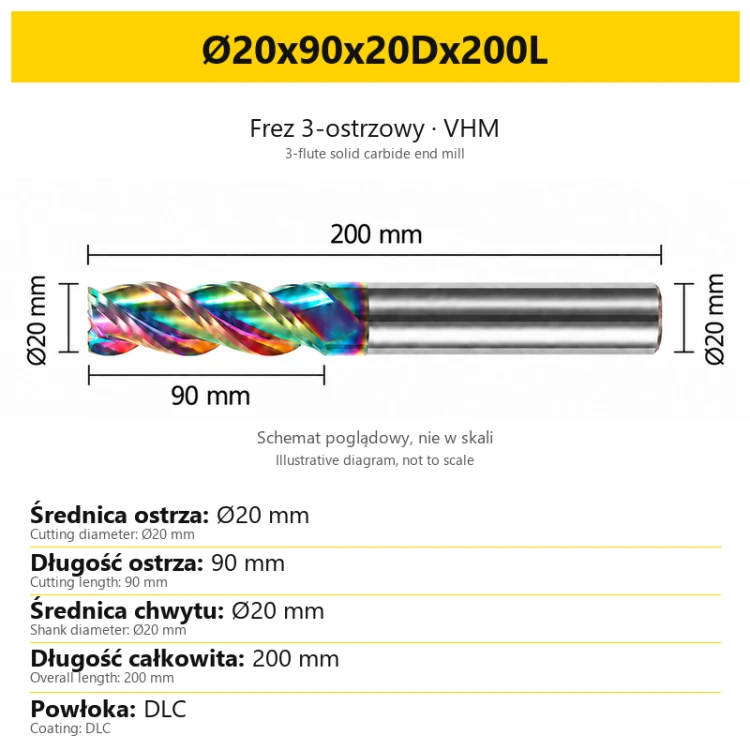 TriMill DLC AL — Ø20x90x20Dx200L