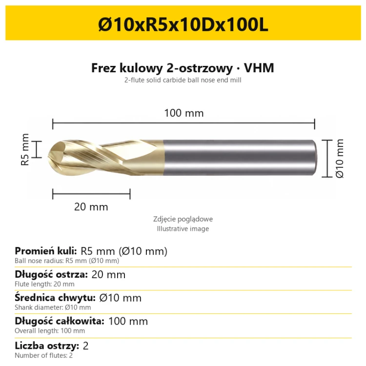 Ø10xR5x10Dx100L