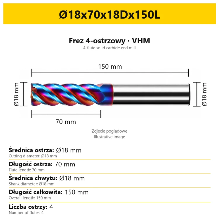 Ø18x70x18Dx150L