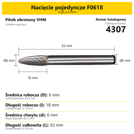 Przejdź do produktu Frez trzpieniowy obrotowy pilnik obrotowy VHM