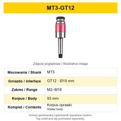 MT3-GT12 – variant technical card