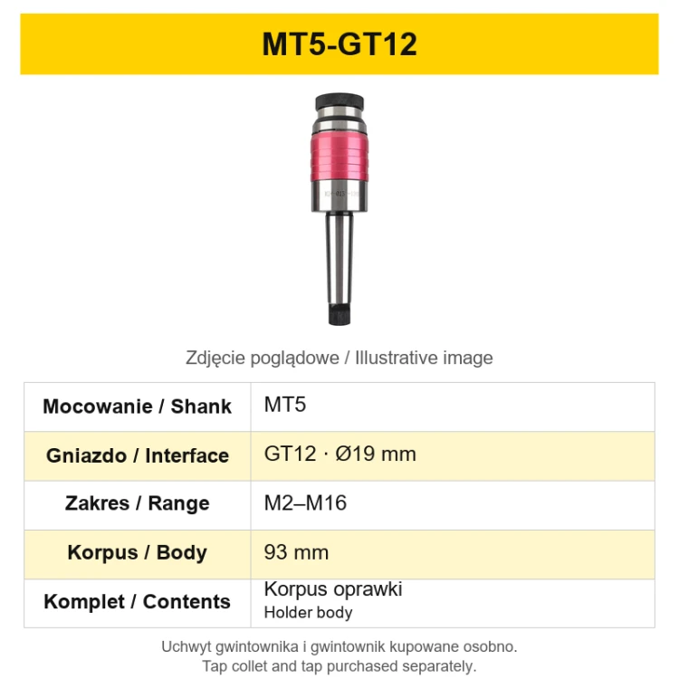 MT5-GT12 – variant technical card