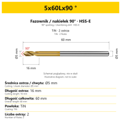 5x60Lx90 °
