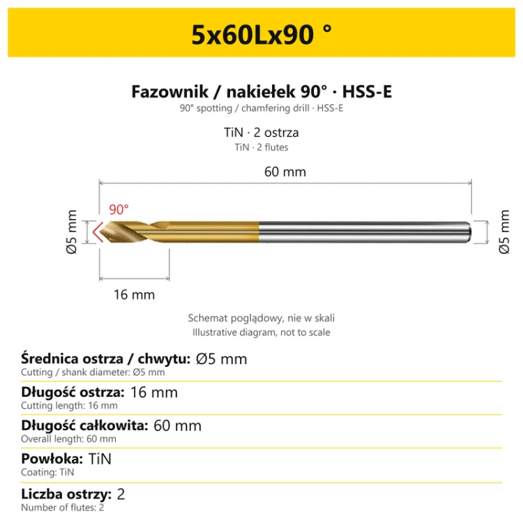 5x60Lx90 °