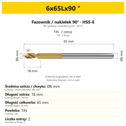 6x65Lx90 °