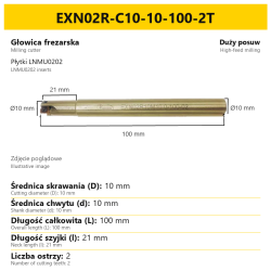 Głowica frezarska EXN02R-C10-10-100-2T