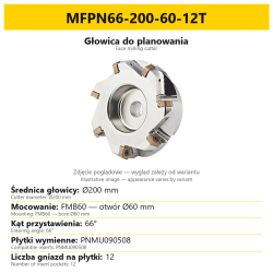 Głowica do planowania MFPN66-200-60-12T