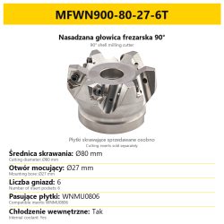 Głowica frezarska MFWN900-80-27-6T — PL/EN