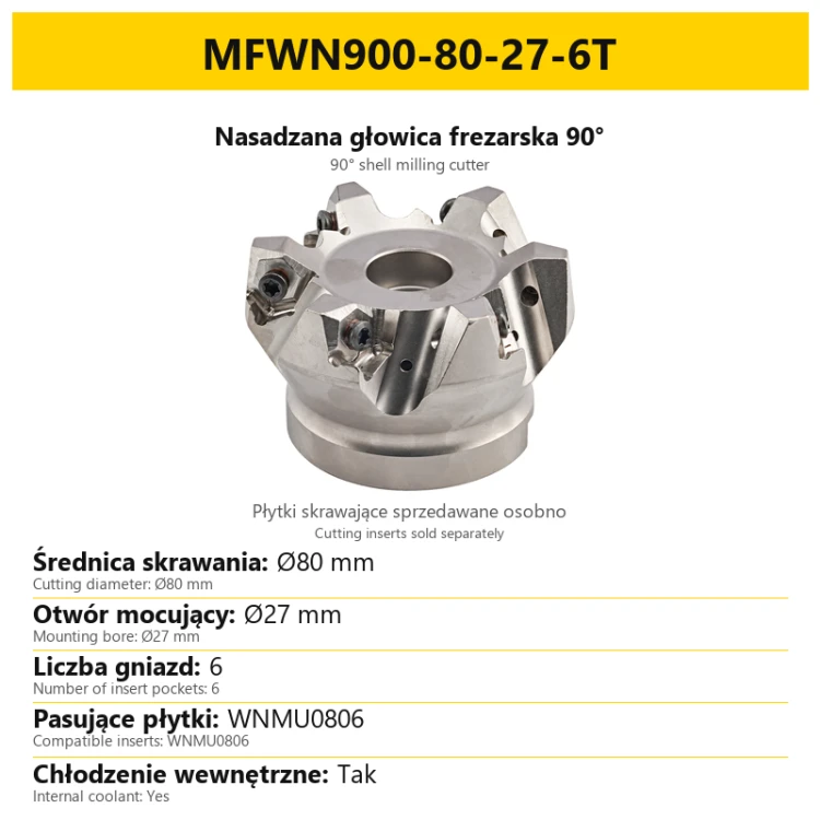 Głowica frezarska MFWN900-80-27-6T — PL/EN