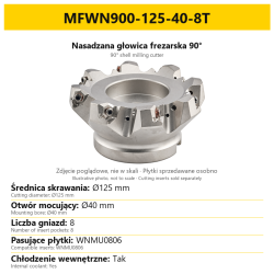 Głowica frezarska MFWN900-125-40-8T — PL/EN
