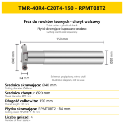 TMR-40R4-C20T4-150 - RPMT08T2