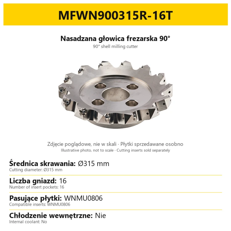 Głowica frezarska MFWN900315R-16T — PL/EN