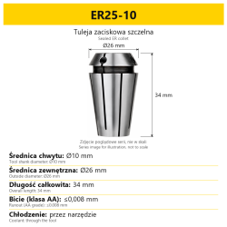 Tuleja zaciskowa szczelna ER — ER25-10