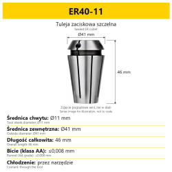 Tuleja zaciskowa szczelna ER — ER40-11