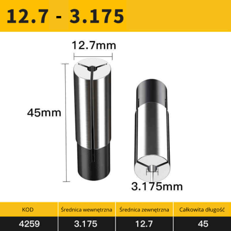 Przejdź do produktu Tuleja tulejka zaciskowa redukcyjna adapter