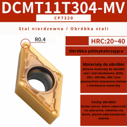 Płytki wieloostrzowe DCMT DCGT
