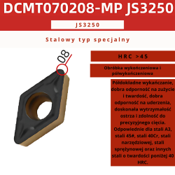 Płytki wieloostrzowe DCMT DCGT