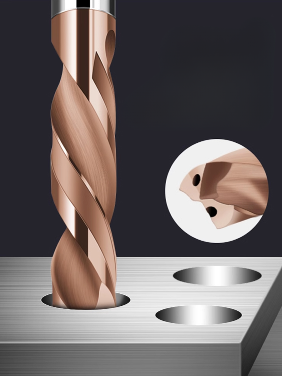 Wiertło węglikowe 3D z chłodzeniem wewnętrznym VHM 55HRC TiSiN SteelRage