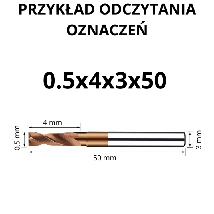 Wiertło węglikowe z płaskim dnem VHM 55HRC TiSiN TiStorm TM1