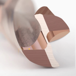 Wiertło węglikowe z płaskim dnem VHM 55HRC TiSiN TiStorm TM1