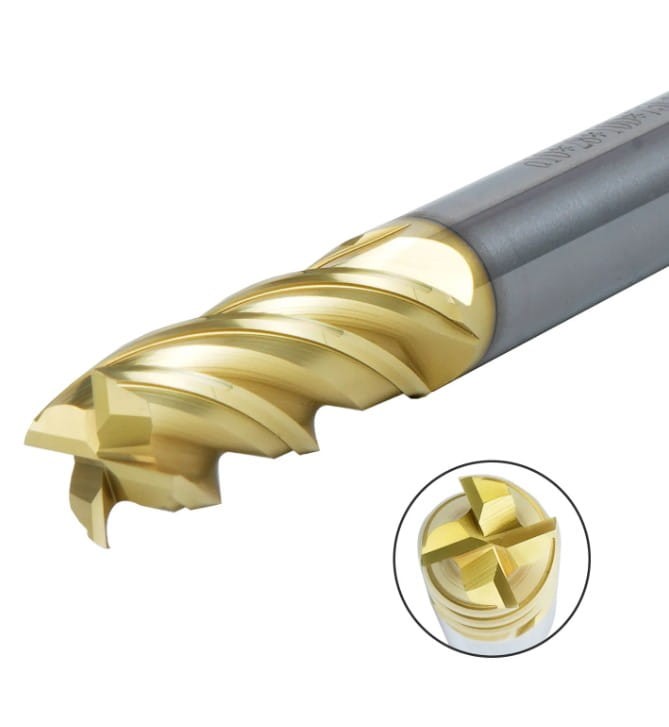 Frez Trzpieniowy 4-Ostrzowy VHM w Powłoce ZRN, VELOCITY