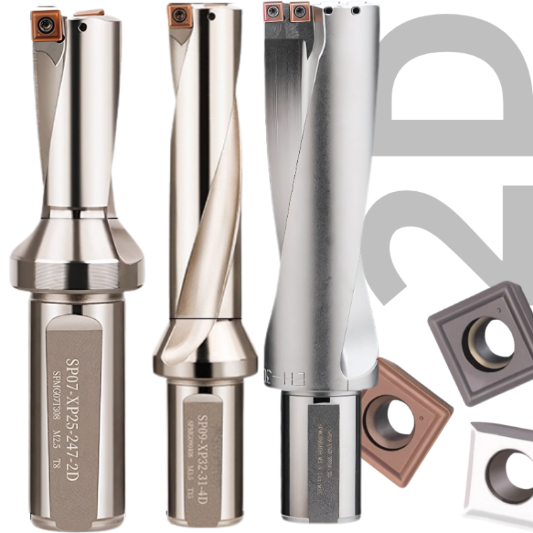 Wiertło płytkowe, składane na płytki SP 2xD | Z Chłodzeniem | 2D