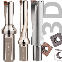 Wiertło płytkowe, składne na płytki SP 3xD | Z Chłodzeniem | 3D