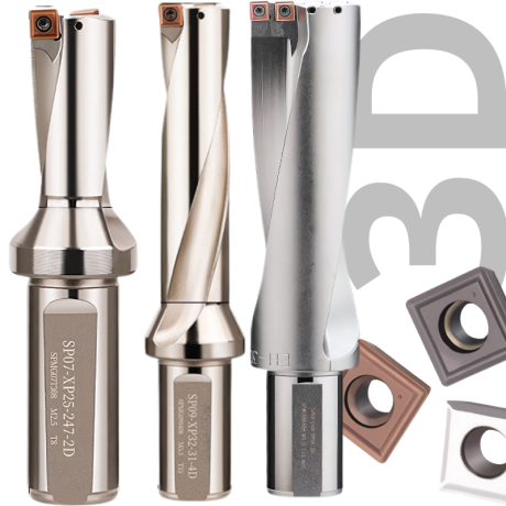 Przejdź do produktu Wiertło płytkowe, składane na płytki SP 3xD | Z Chłodzeniem | 3D