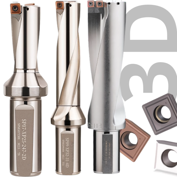 Wiertło płytkowe, składne na płytki SP 3xD | Z Chłodzeniem | 3D