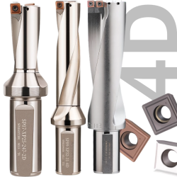 Wiertło płytkowe, składne na płytki SP 4xD | Z Chłodzeniem | 4D