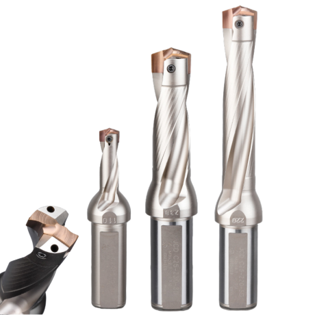 Przejdź do produktu Wiertło modułowe JCD z wymiennym grotem – chłodzenie wewnętrzne, do głębokich otworów | GrotXD