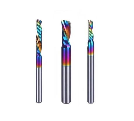 Przejdź do produktu Frez 1-ostrzowy typu DownCut, negatyw, VHM, powłoka DLC