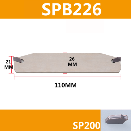 Go to product SPB / SMGB lathe parting and grooving blade in 60Si2Mn spring steel
