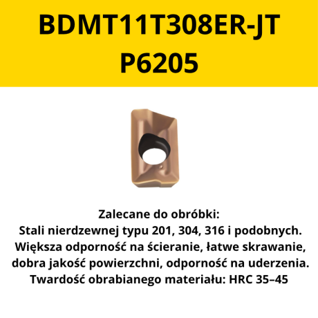 Przejdź do produktu Płytka BDMT węglikowa VHM (10szt.)