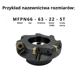 Głowica do planowania MFPN66 z chłodzeniem wewnętrznym na płytki PNMU090508 - chwyt nasadzany FMB