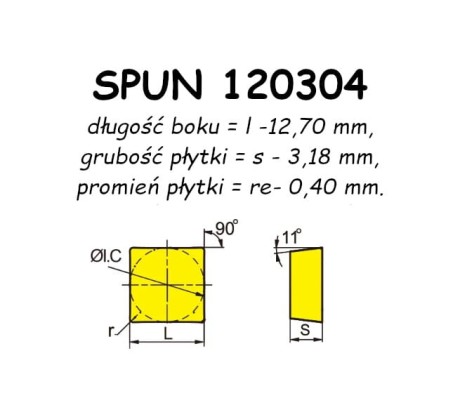 Przejdź do produktu Płytki węglikowe SPUN 120304 - wieloostrzowe  do stali, stali nierdzewnej (10szt.)