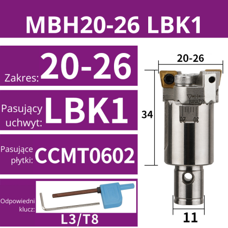 Przejdź do produktu Wytaczadło zgrubne MBH zakres od 20 do 610 LBK