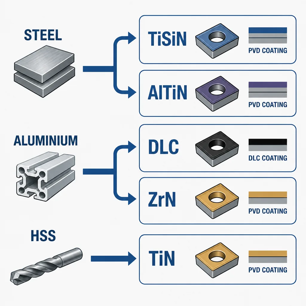 Dobór powłoki narzędziowej do materiału – stal, aluminium, HSS
